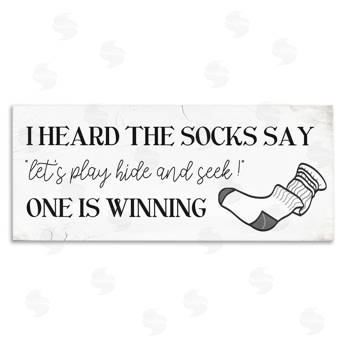 Stupell Studio Socks Say Hide and Seek Quote Laundry Humor