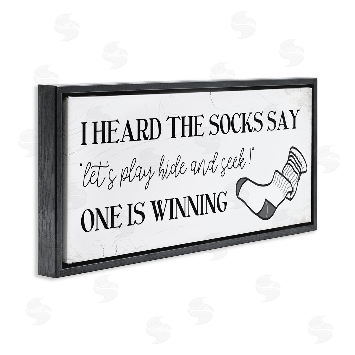 Stupell Studio Socks Say Hide and Seek Quote Laundry Humor