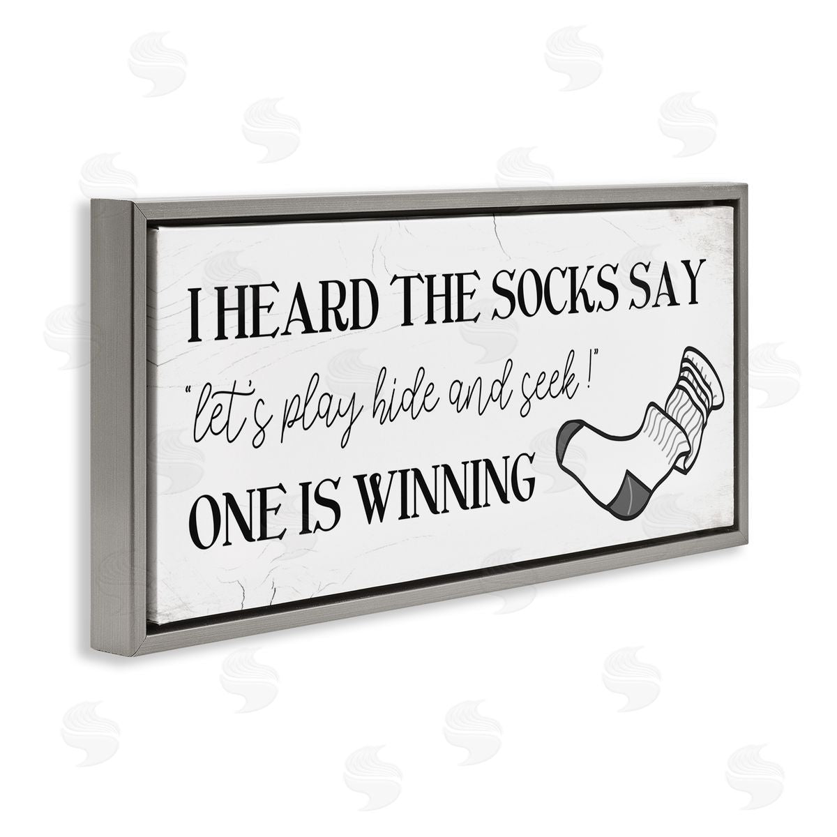 Stupell Studio Socks Say Hide and Seek Quote Laundry Humor