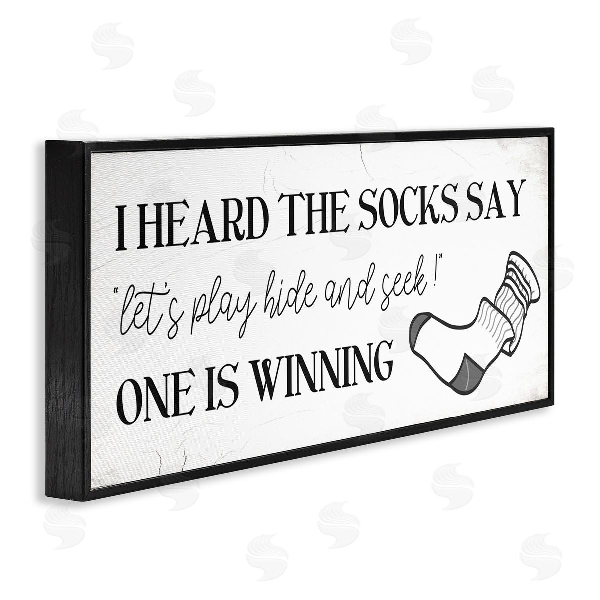 Stupell Studio Socks Say Hide and Seek Quote Laundry Humor