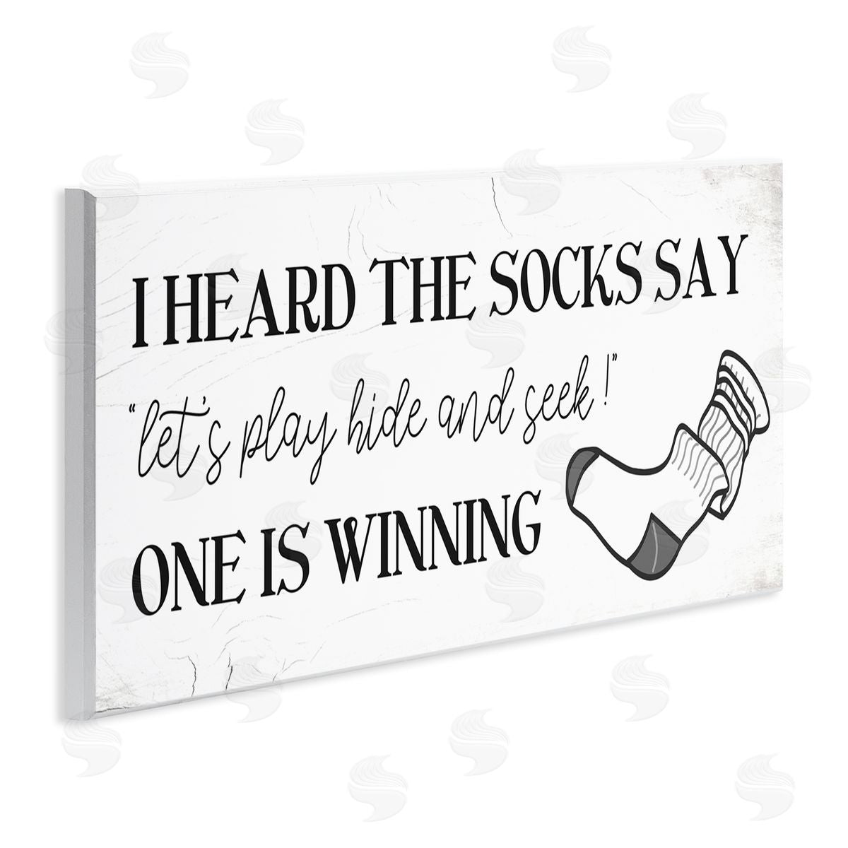 Stupell Studio Socks Say Hide and Seek Quote Laundry Humor