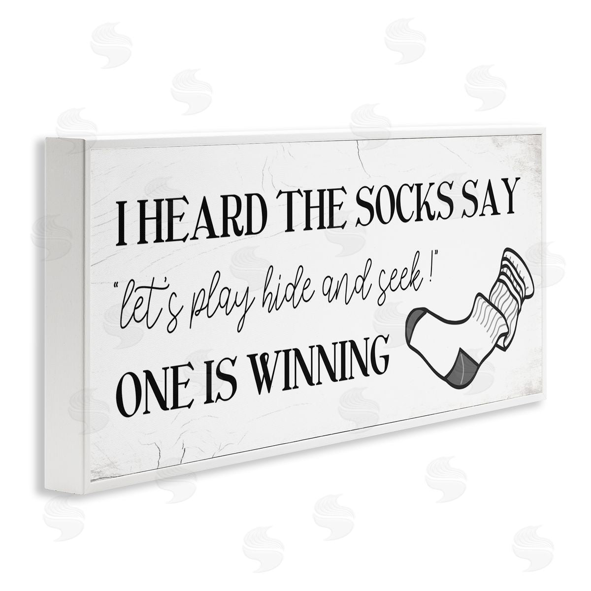 Stupell Studio Socks Say Hide and Seek Quote Laundry Humor