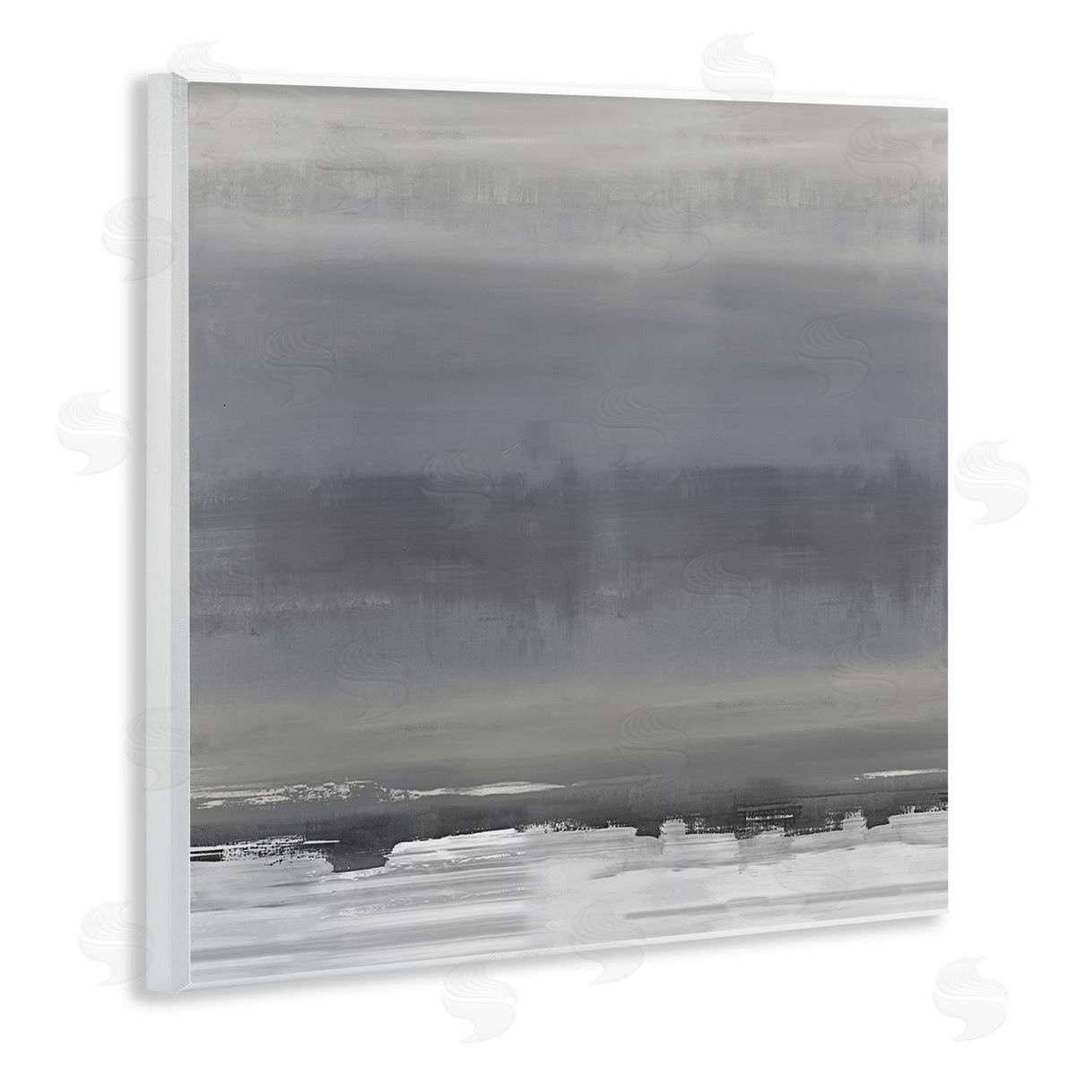 Rachel Springer Abstract Greyscale Avante-Garde Industrial Landscape Wooden Wall Plaque Art Print