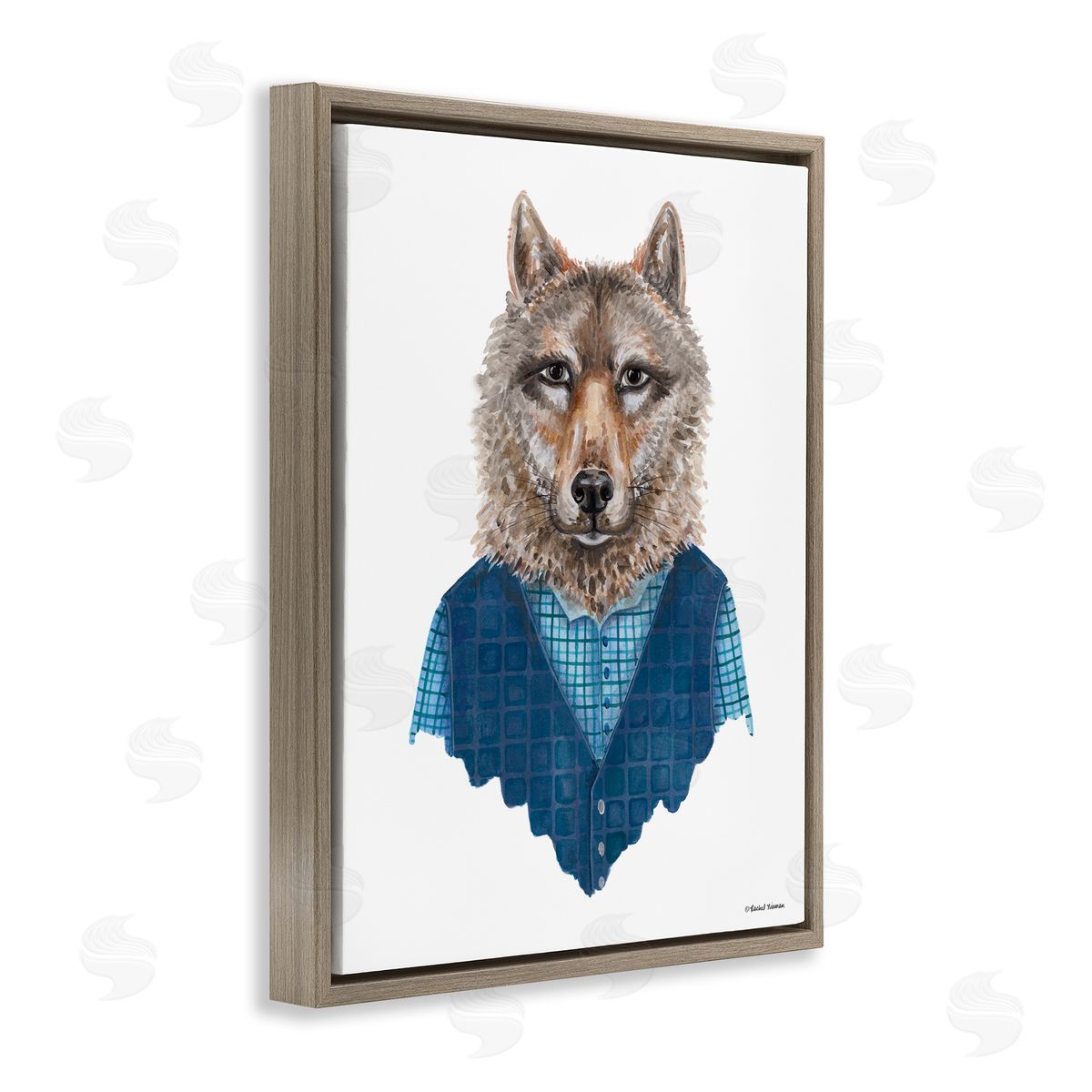 Rachel Nieman Wolf In Human Clothing Plaid Patterned Shirt Vest