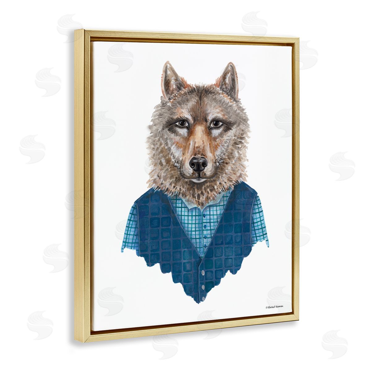 Rachel Nieman Wolf In Human Clothing Plaid Patterned Shirt Vest