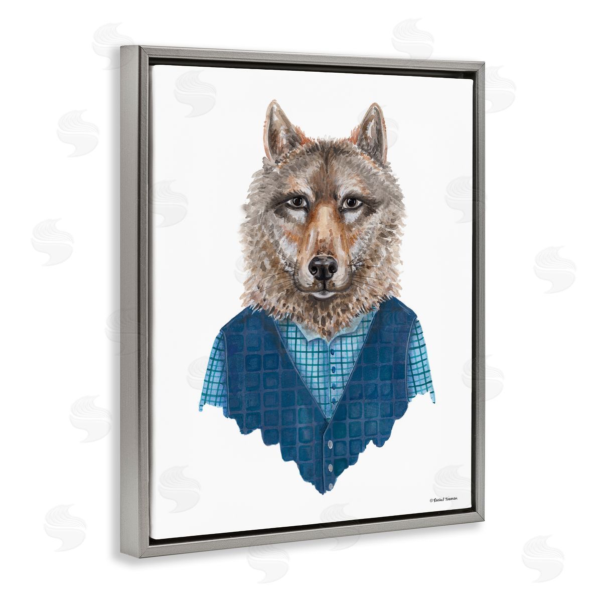 Rachel Nieman Wolf In Human Clothing Plaid Patterned Shirt Vest