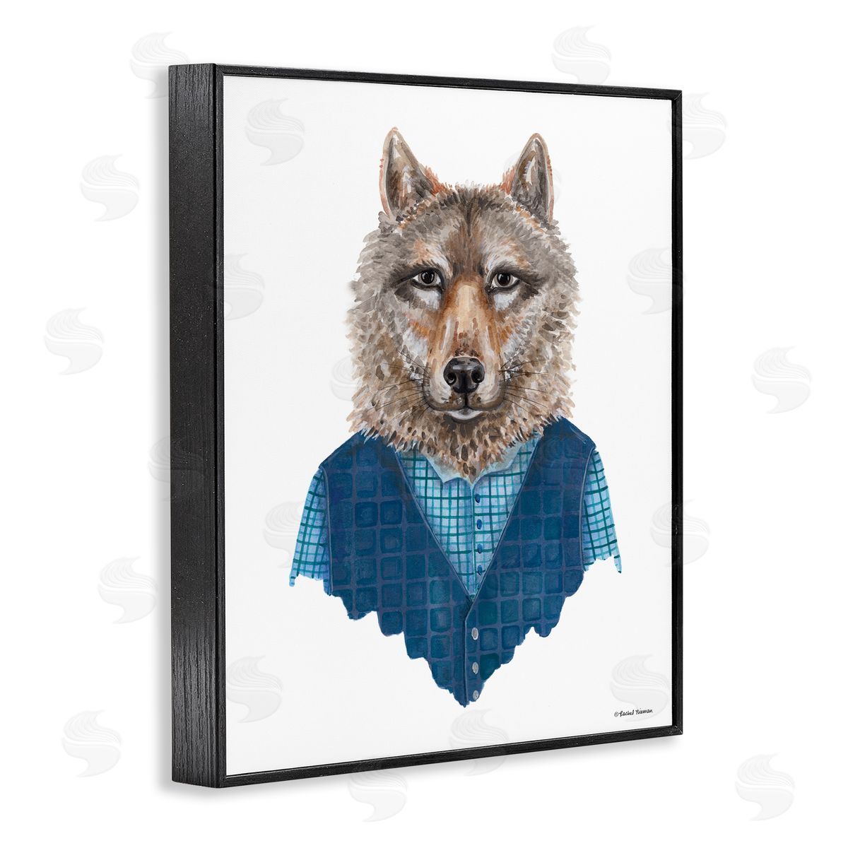 Rachel Nieman Wolf In Human Clothing Plaid Patterned Shirt Vest