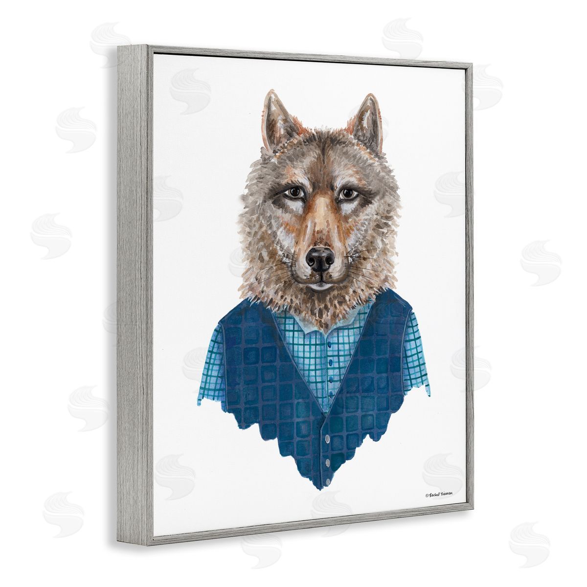 Rachel Nieman Wolf In Human Clothing Plaid Patterned Shirt Vest