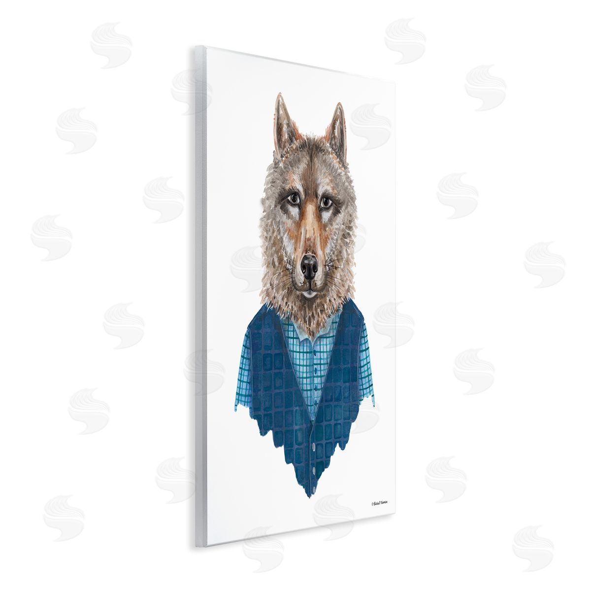 Rachel Nieman Wolf In Human Clothing Plaid Patterned Shirt Vest