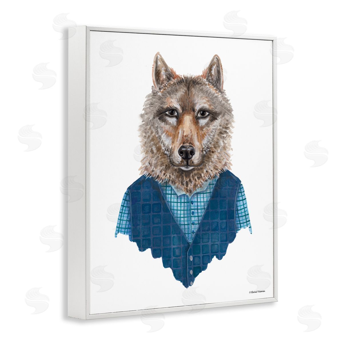 Rachel Nieman Wolf In Human Clothing Plaid Patterned Shirt Vest