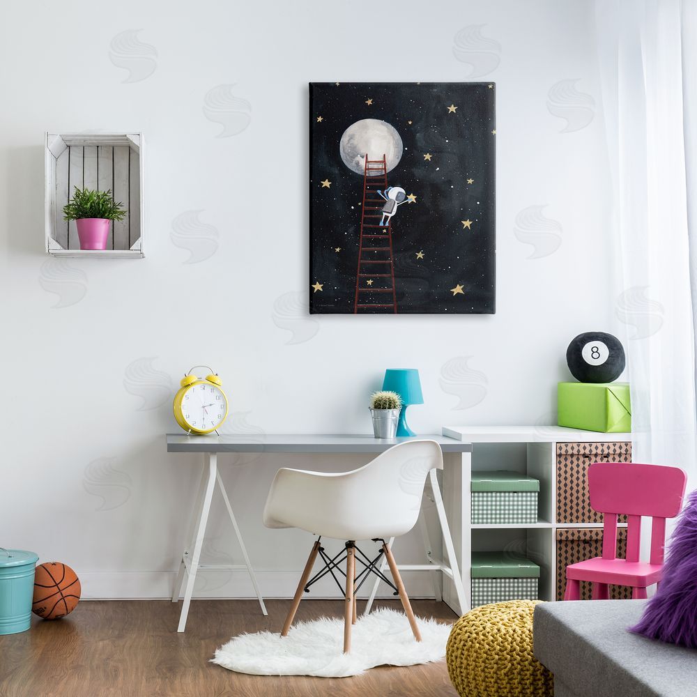 Rachel Nieman Astronaut Hanging Stars Outer Space Ladder to Moon