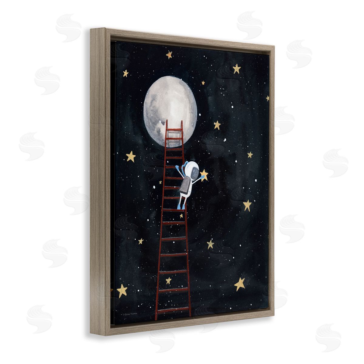 Rachel Nieman Astronaut Hanging Stars Outer Space Ladder to Moon