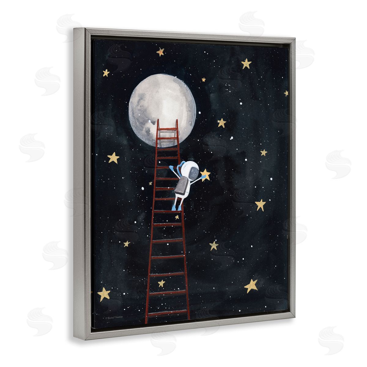Rachel Nieman Astronaut Hanging Stars Outer Space Ladder to Moon