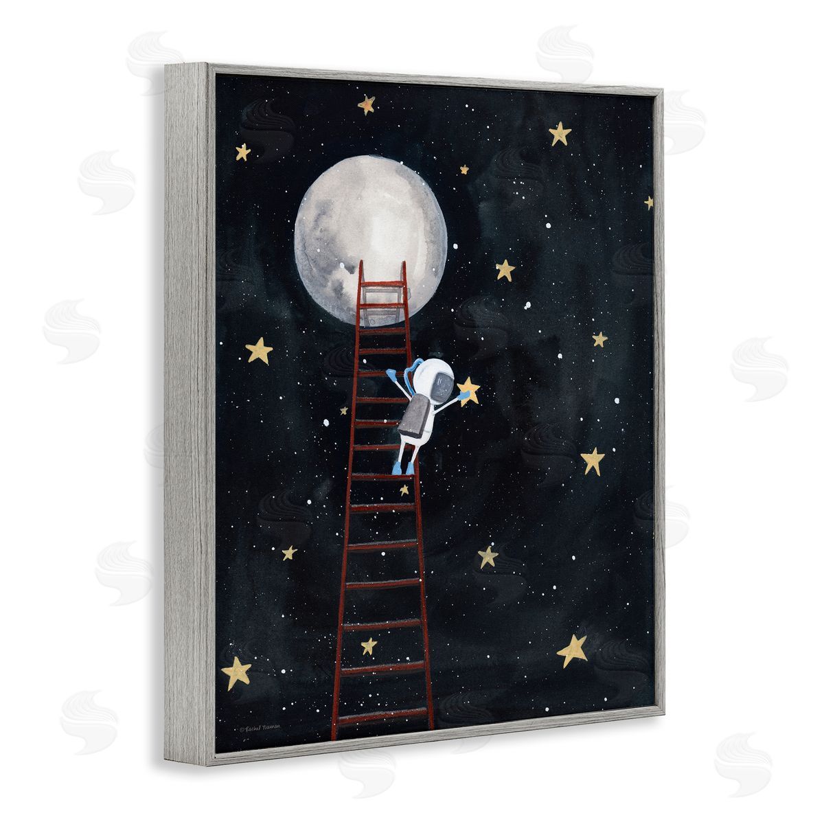 Rachel Nieman Astronaut Hanging Stars Outer Space Ladder to Moon
