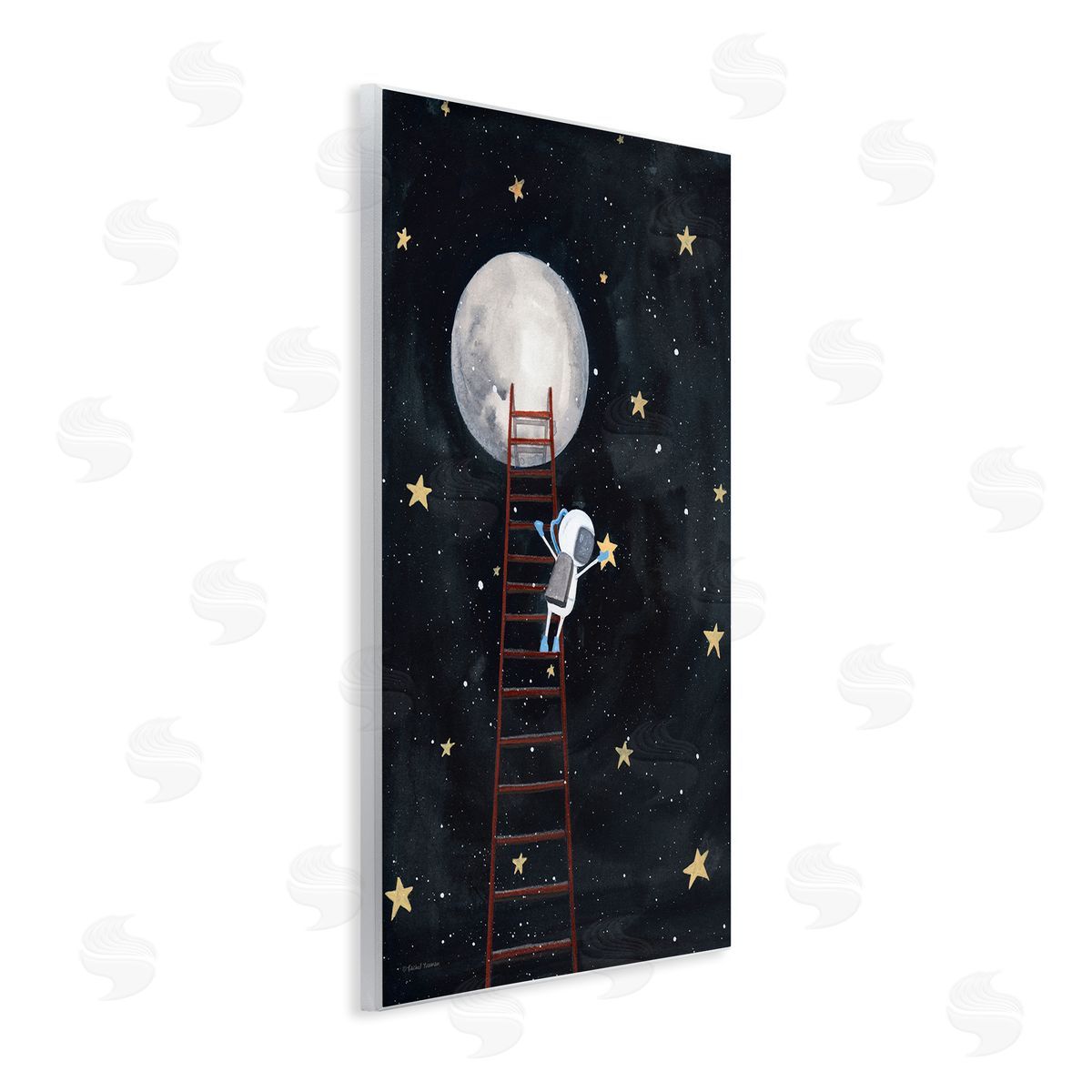 Rachel Nieman Astronaut Hanging Stars Outer Space Ladder to Moon