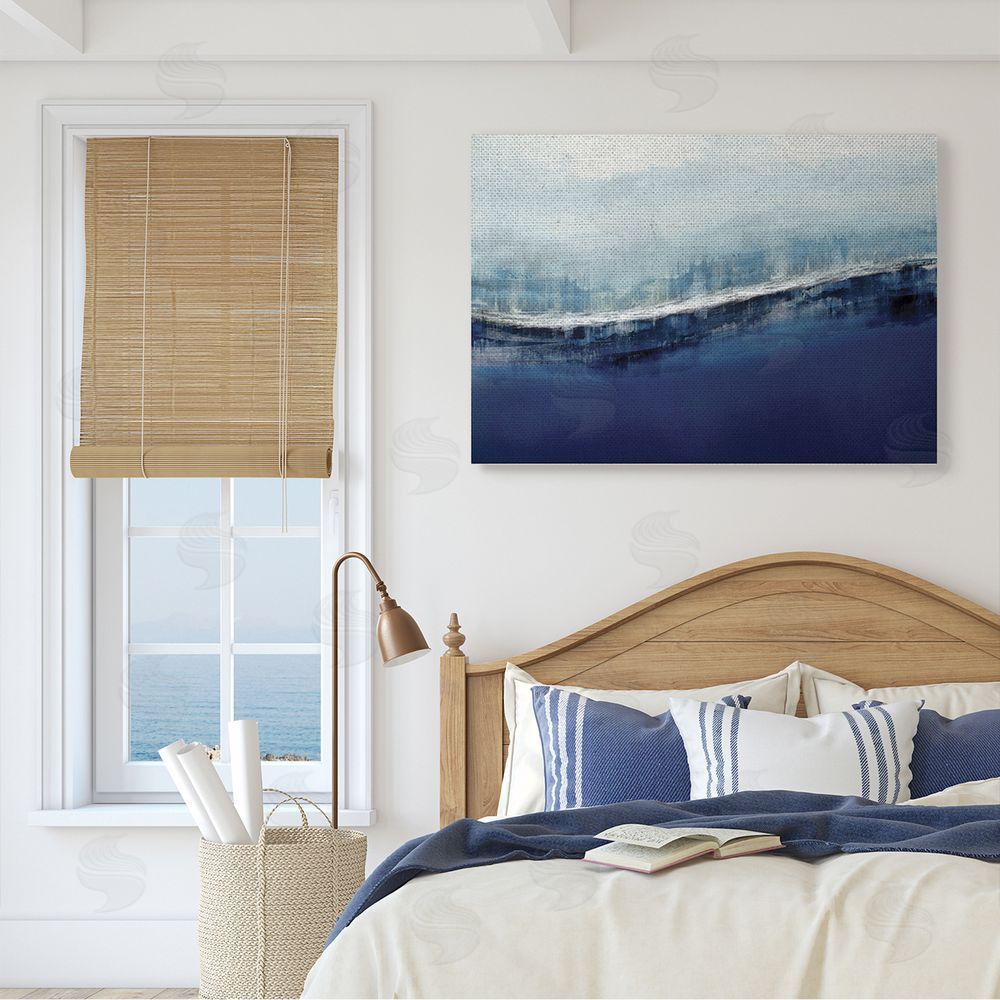 Jake Messina Abstract Ocean Waves Blue Stormy Sky