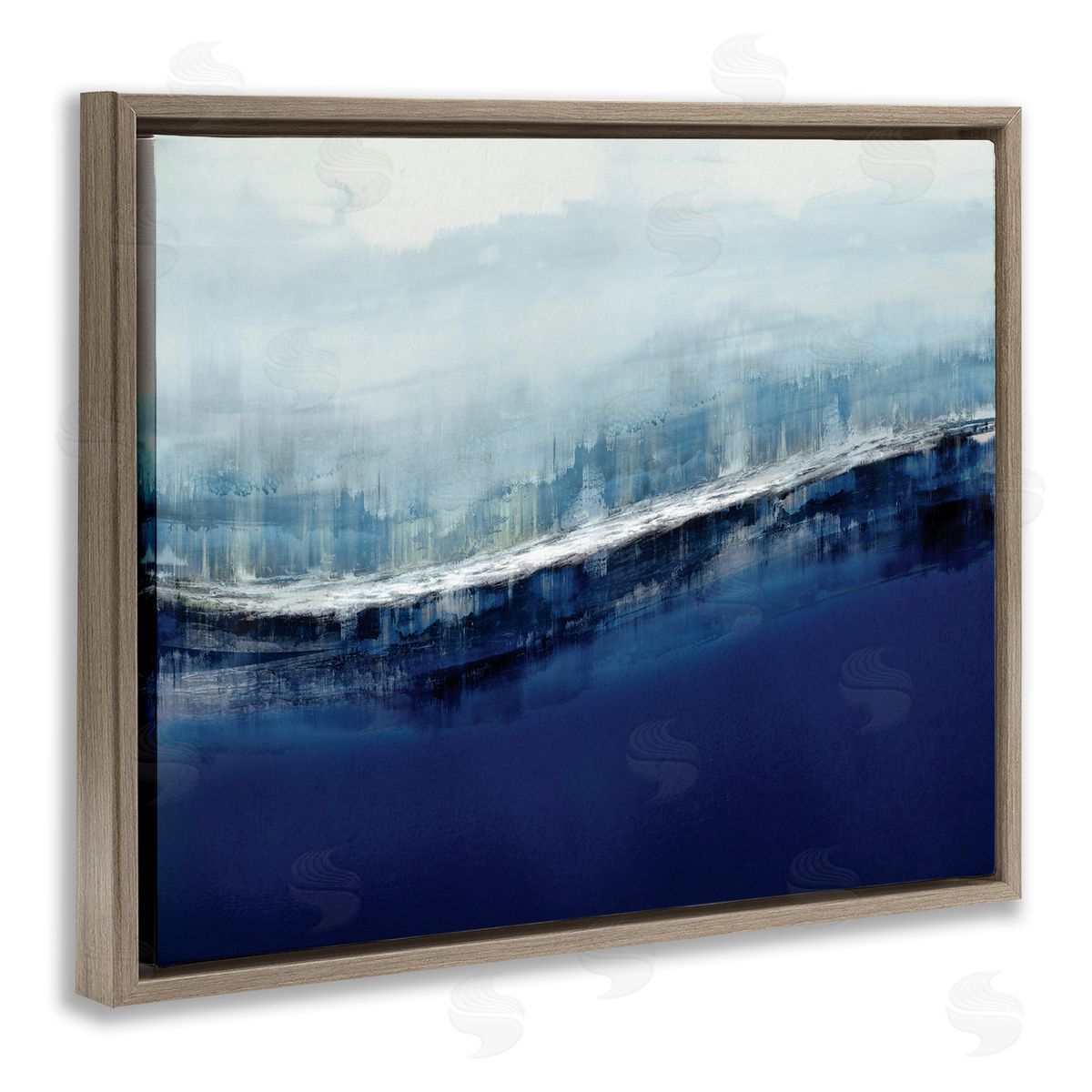 Jake Messina Abstract Ocean Waves Blue Stormy Sky