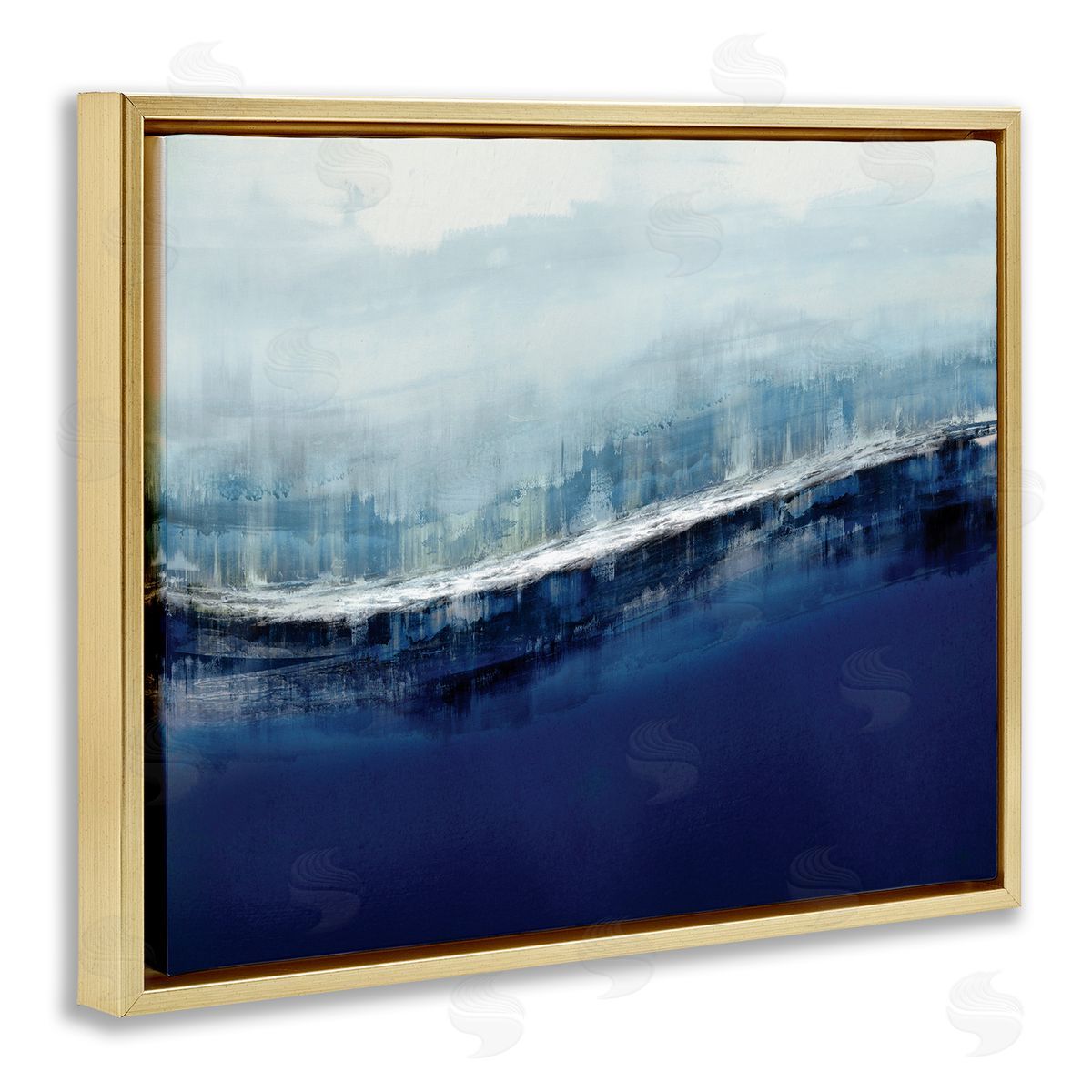 Jake Messina Abstract Ocean Waves Blue Stormy Sky