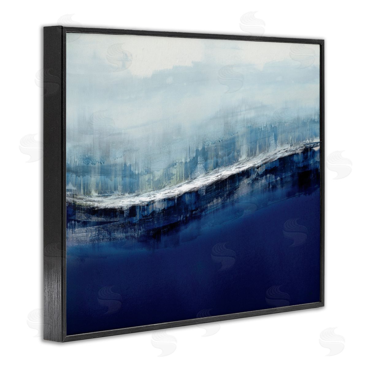 Jake Messina Abstract Ocean Waves Blue Stormy Sky