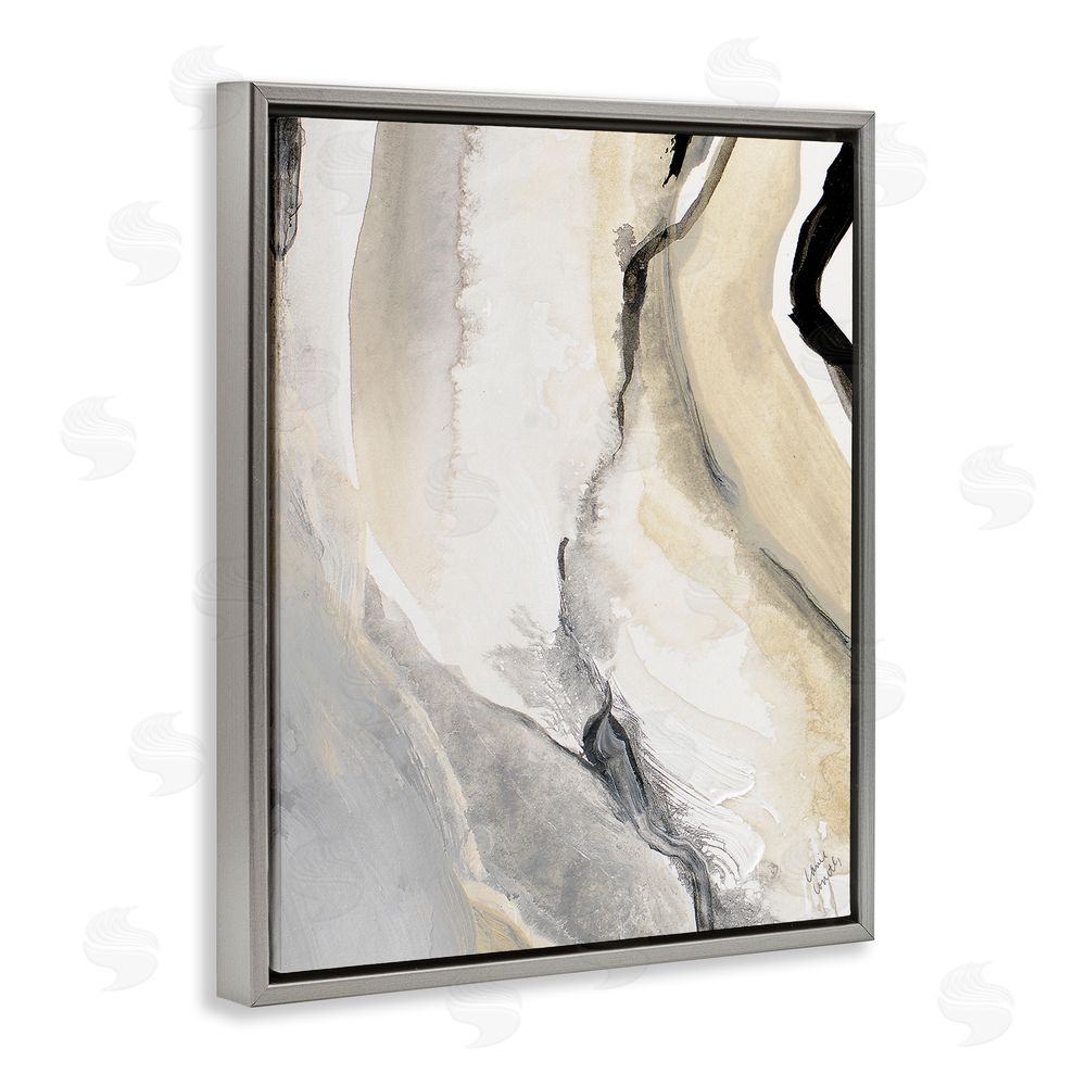 Lanie Loreth Abstract Paint Strokes Fluid Beige Movement