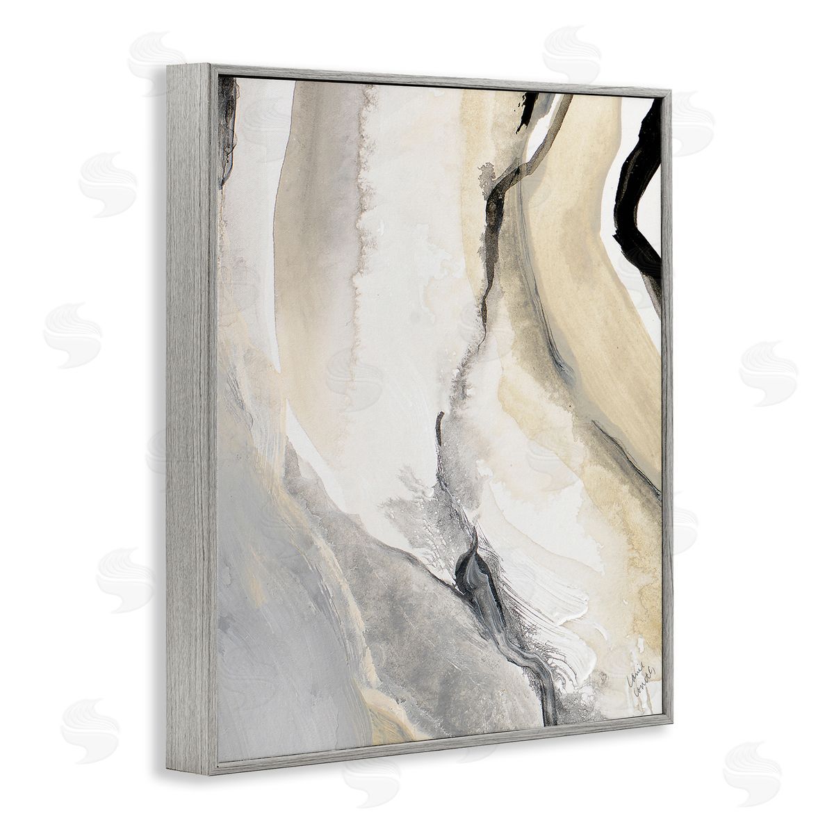 Lanie Loreth Abstract Paint Strokes Fluid Beige Movement