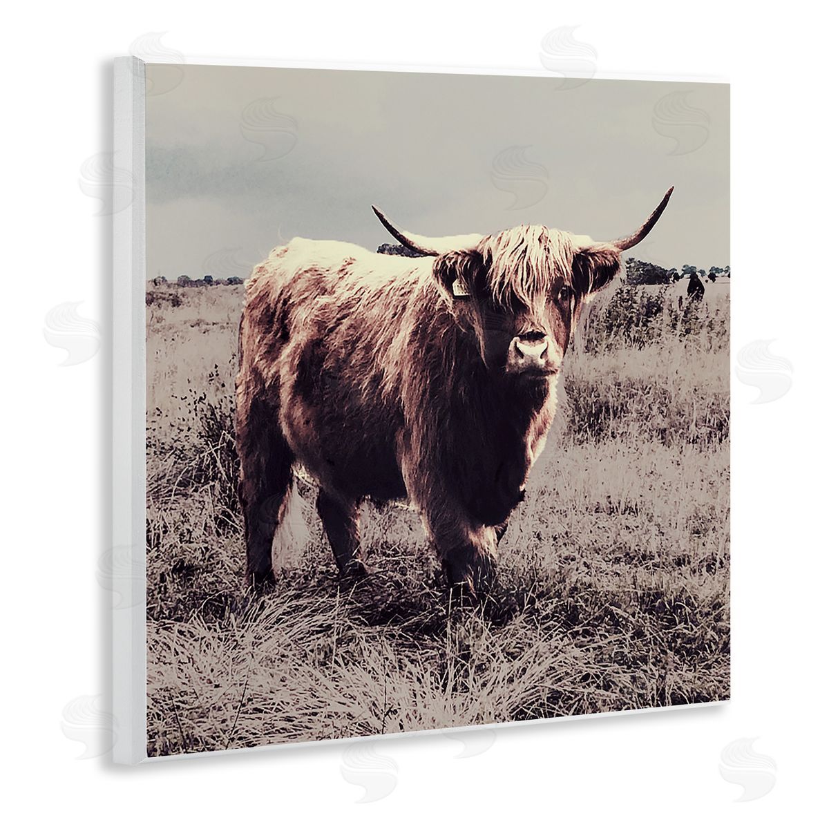 Farm Cattle Rustic Vintage Styling Wood Plaque Wall Art, Home Decor by SD Graphics Studio