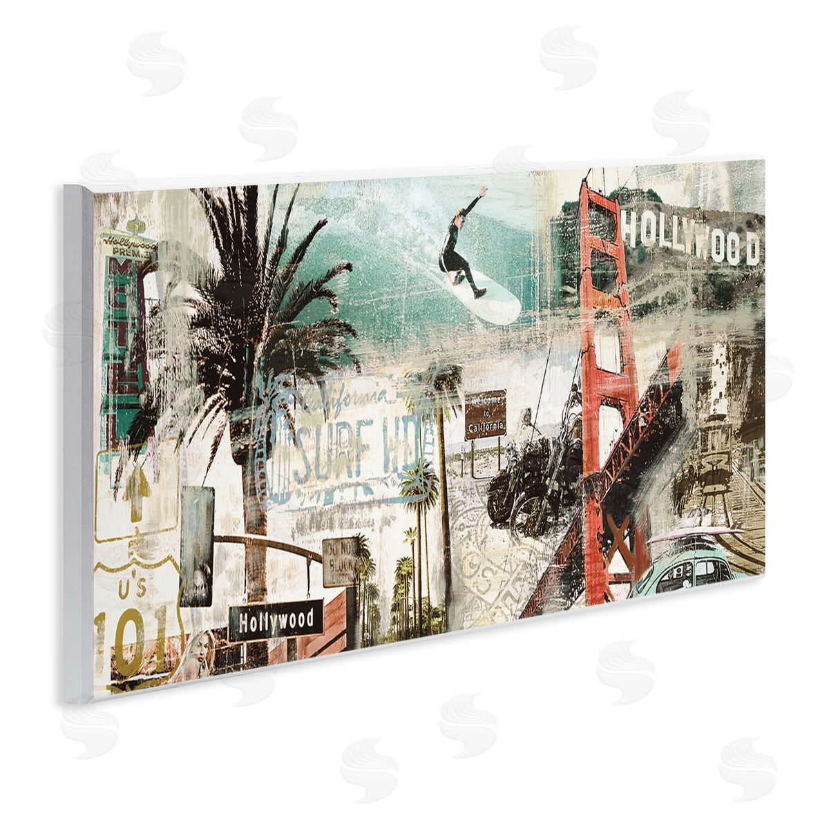 Tyler Burke Vintage California Collage Urban City Landmarks