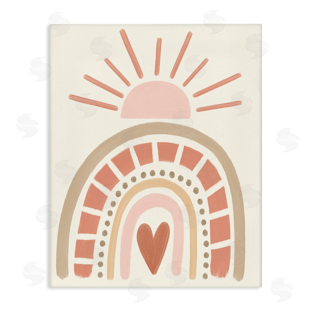 Taylor Shannon Designs Heart Rainbow Shapes Sunrise Sky Neutral