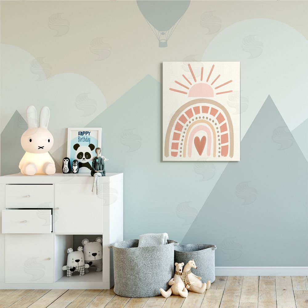 Taylor Shannon Designs Heart Rainbow Shapes Sunrise Sky Neutral