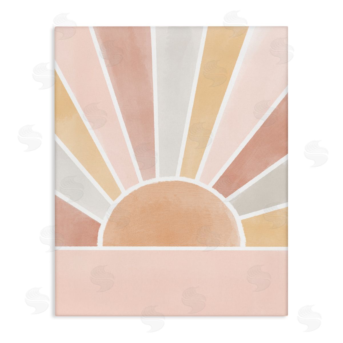 Taylor Shannon Designs Pink Tone Horizon Striped Sun Ray Landscape