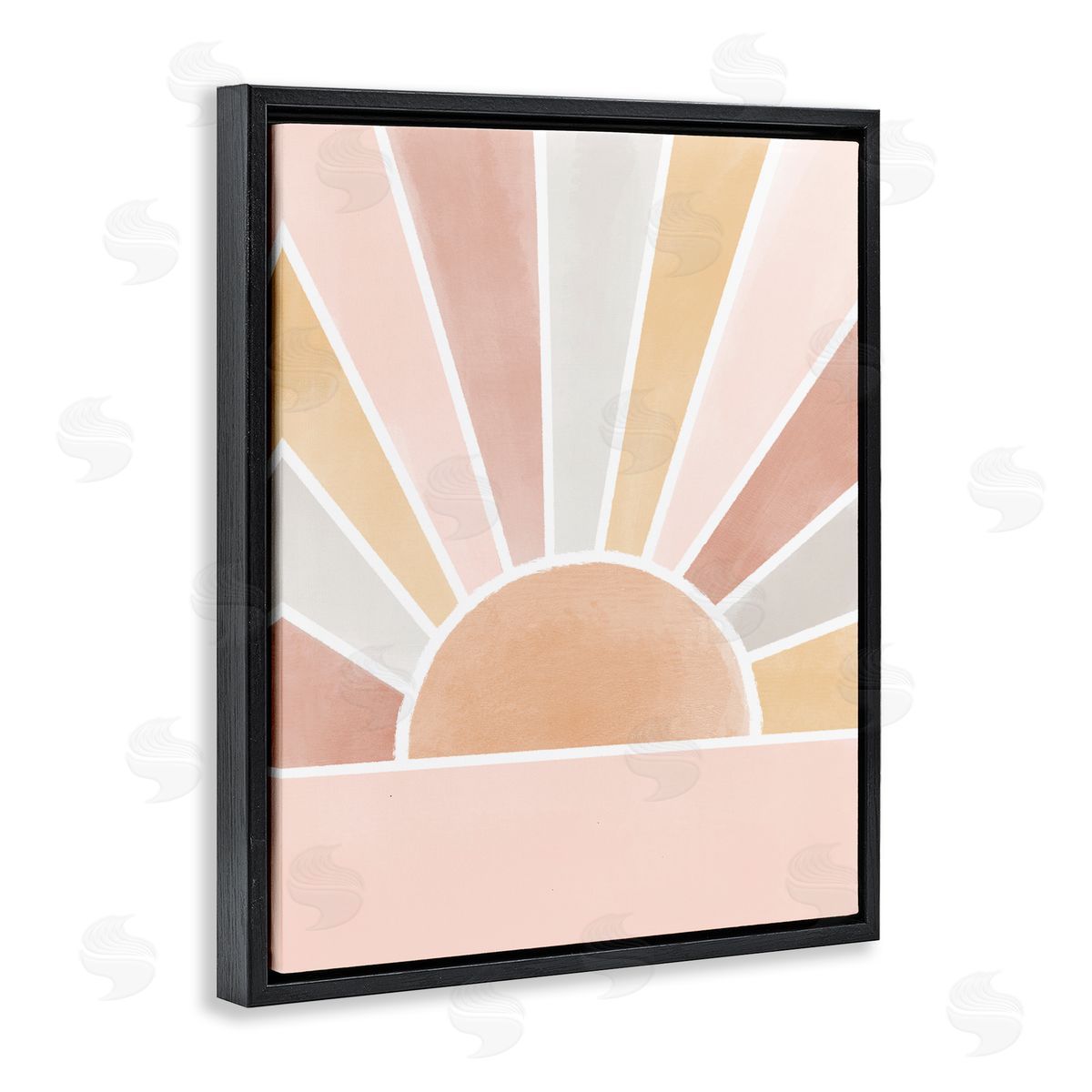 Taylor Shannon Designs Pink Tone Horizon Striped Sun Ray Landscape