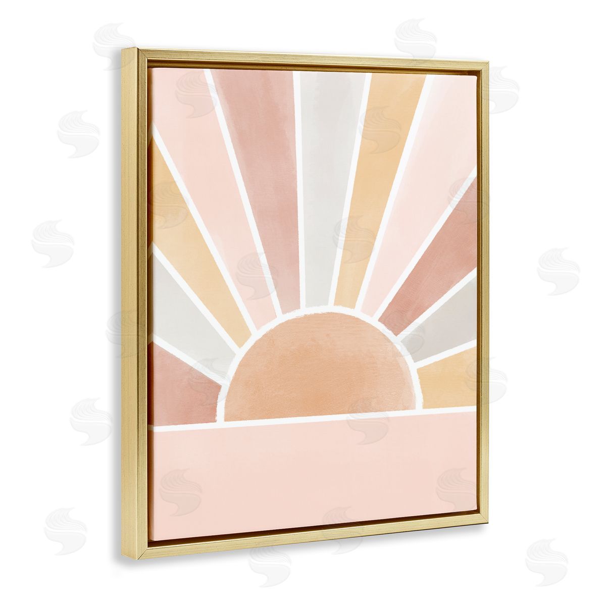 Taylor Shannon Designs Pink Tone Horizon Striped Sun Ray Landscape
