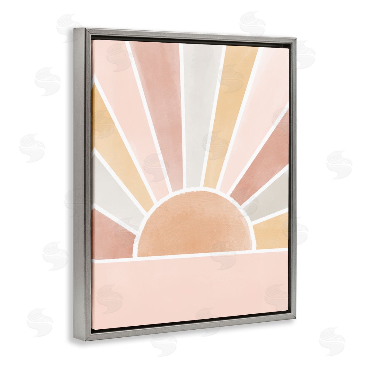Taylor Shannon Designs Pink Tone Horizon Striped Sun Ray Landscape