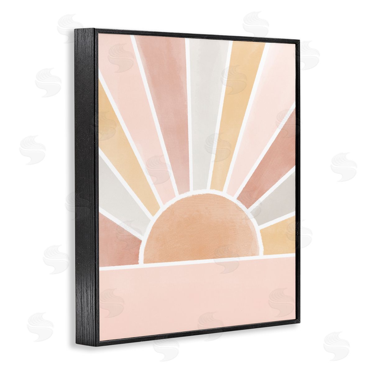 Taylor Shannon Designs Pink Tone Horizon Striped Sun Ray Landscape