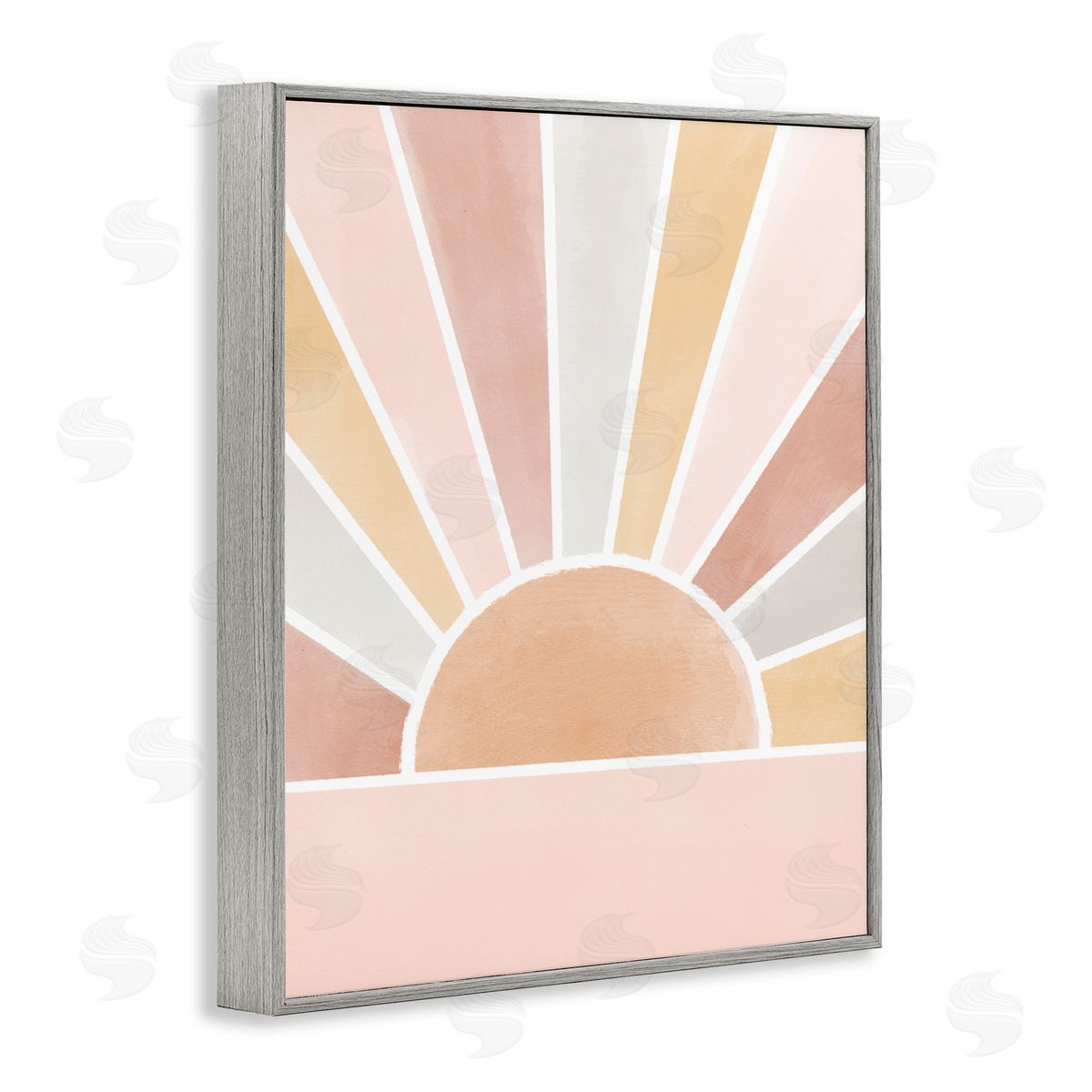 Taylor Shannon Designs Pink Tone Horizon Striped Sun Ray Landscape