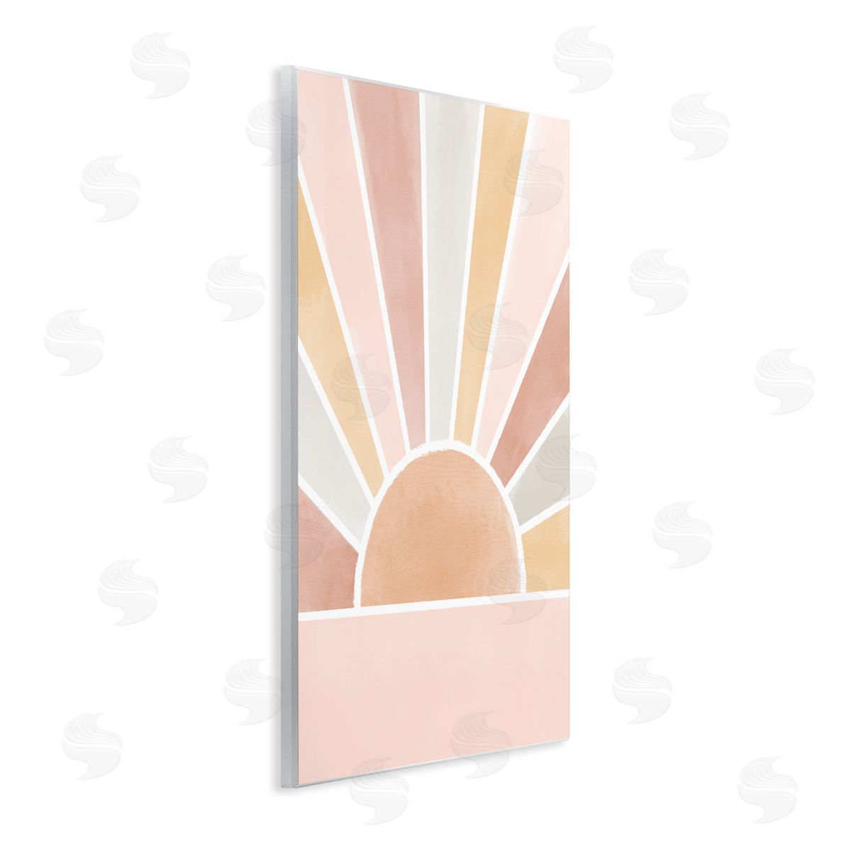 Taylor Shannon Designs Pink Tone Horizon Striped Sun Ray Landscape