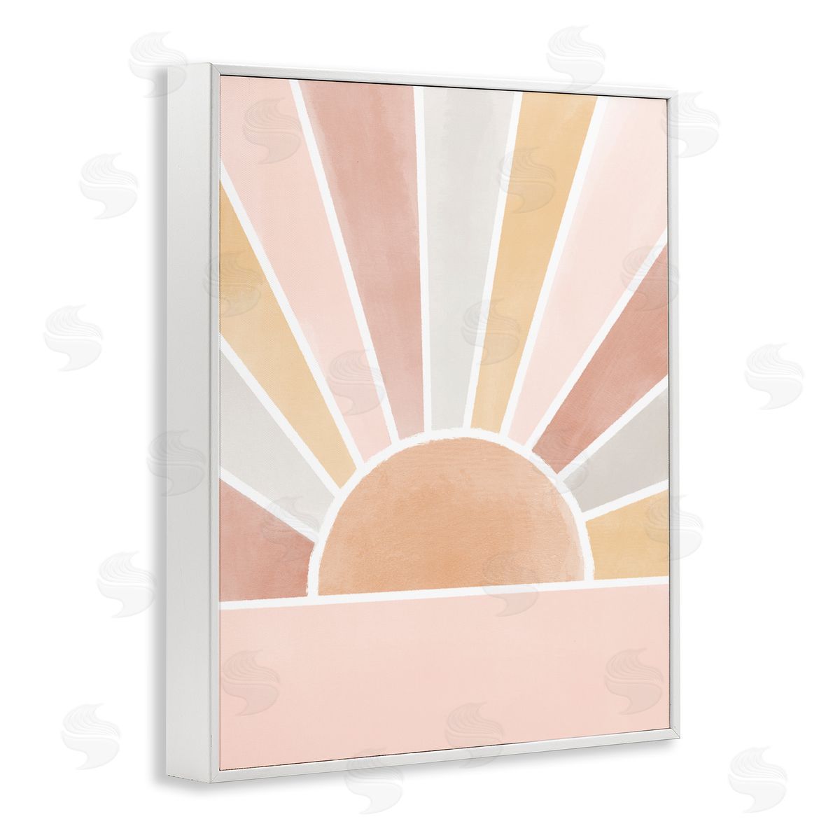 Taylor Shannon Designs Pink Tone Horizon Striped Sun Ray Landscape