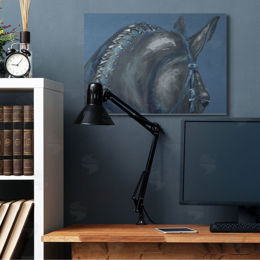 Dina D'Argo Horse Mane Portrait Blue Grey Hair Detail