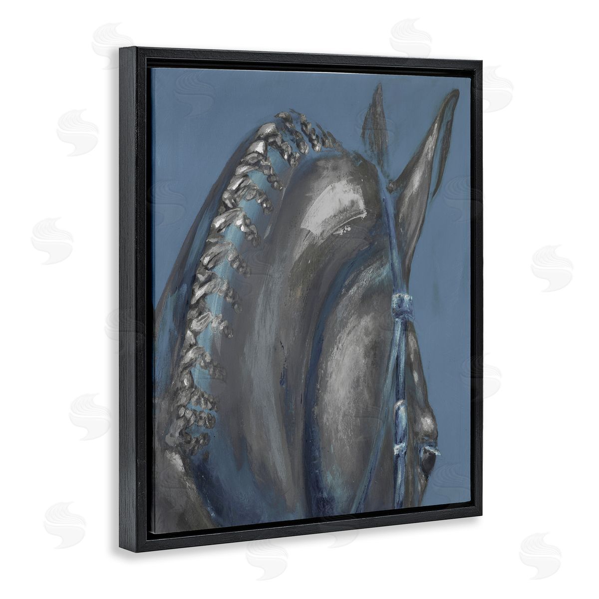 Dina D'Argo Horse Mane Portrait Blue Grey Hair Detail