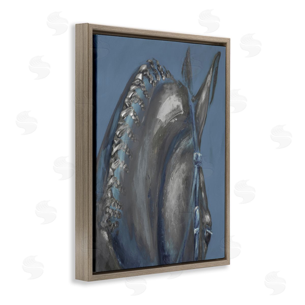 Dina D'Argo Horse Mane Portrait Blue Grey Hair Detail