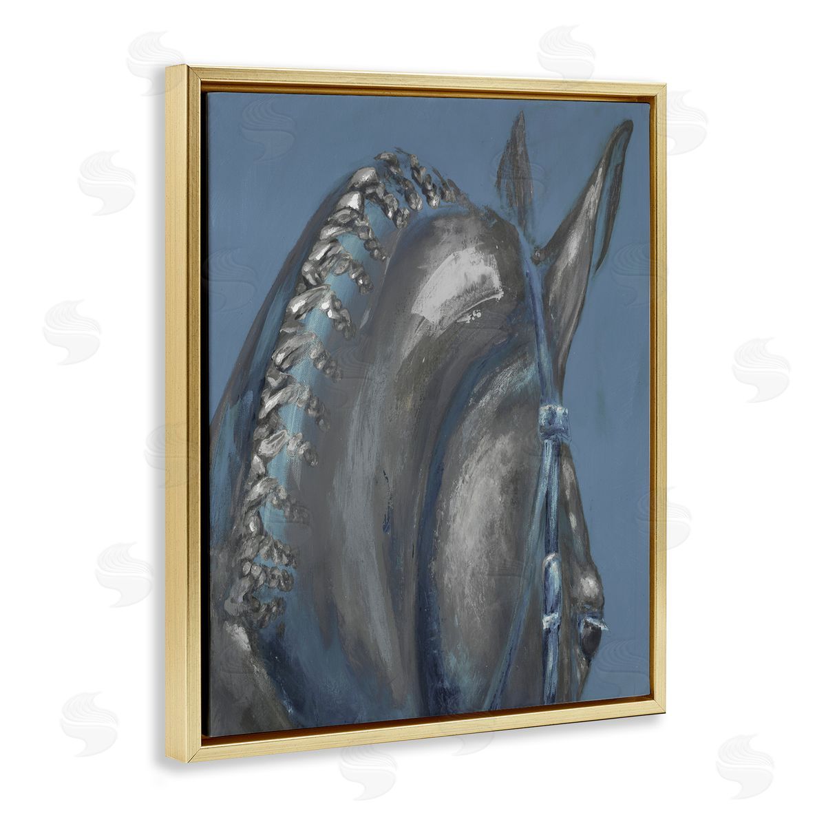 Dina D'Argo Horse Mane Portrait Blue Grey Hair Detail