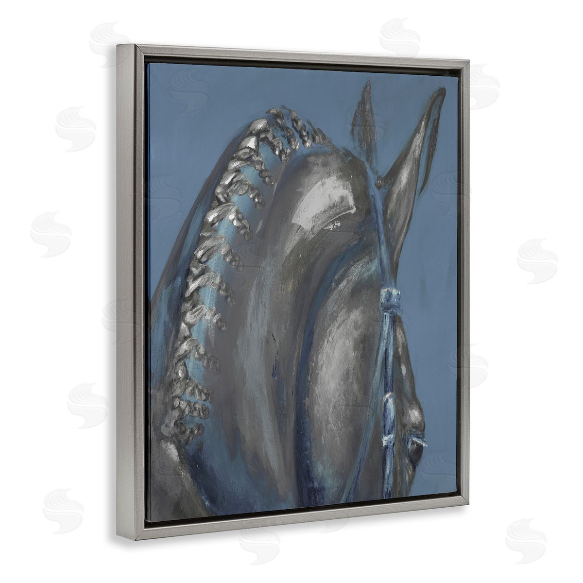 Dina D'Argo Horse Mane Portrait Blue Grey Hair Detail