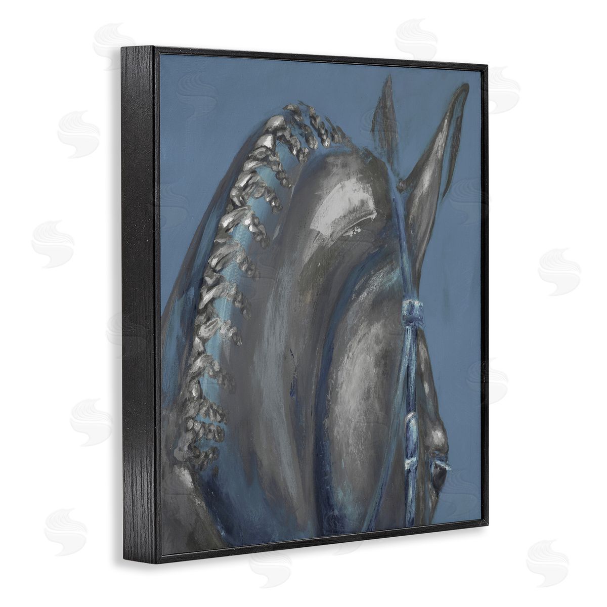 Dina D'Argo Horse Mane Portrait Blue Grey Hair Detail