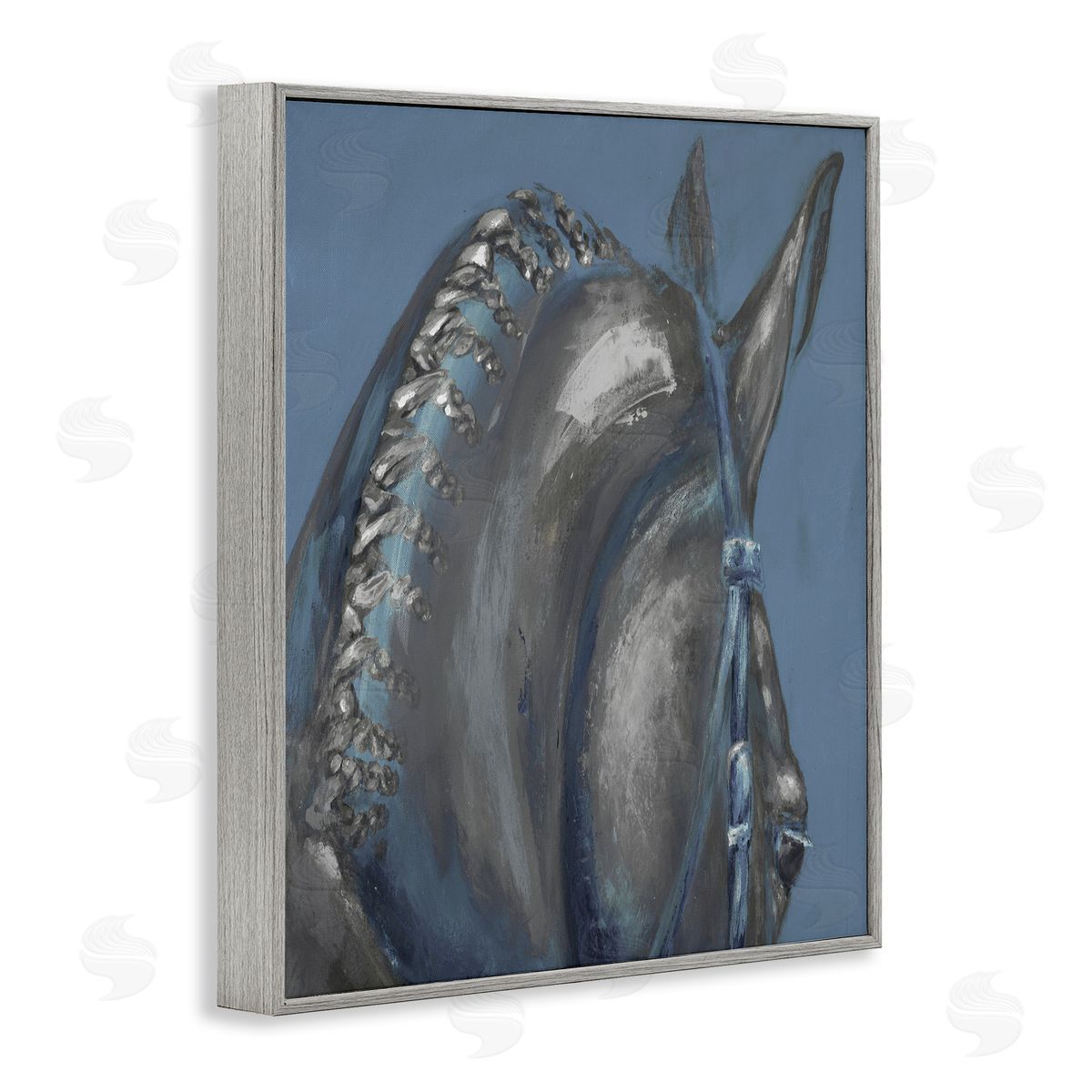 Dina D'Argo Horse Mane Portrait Blue Grey Hair Detail