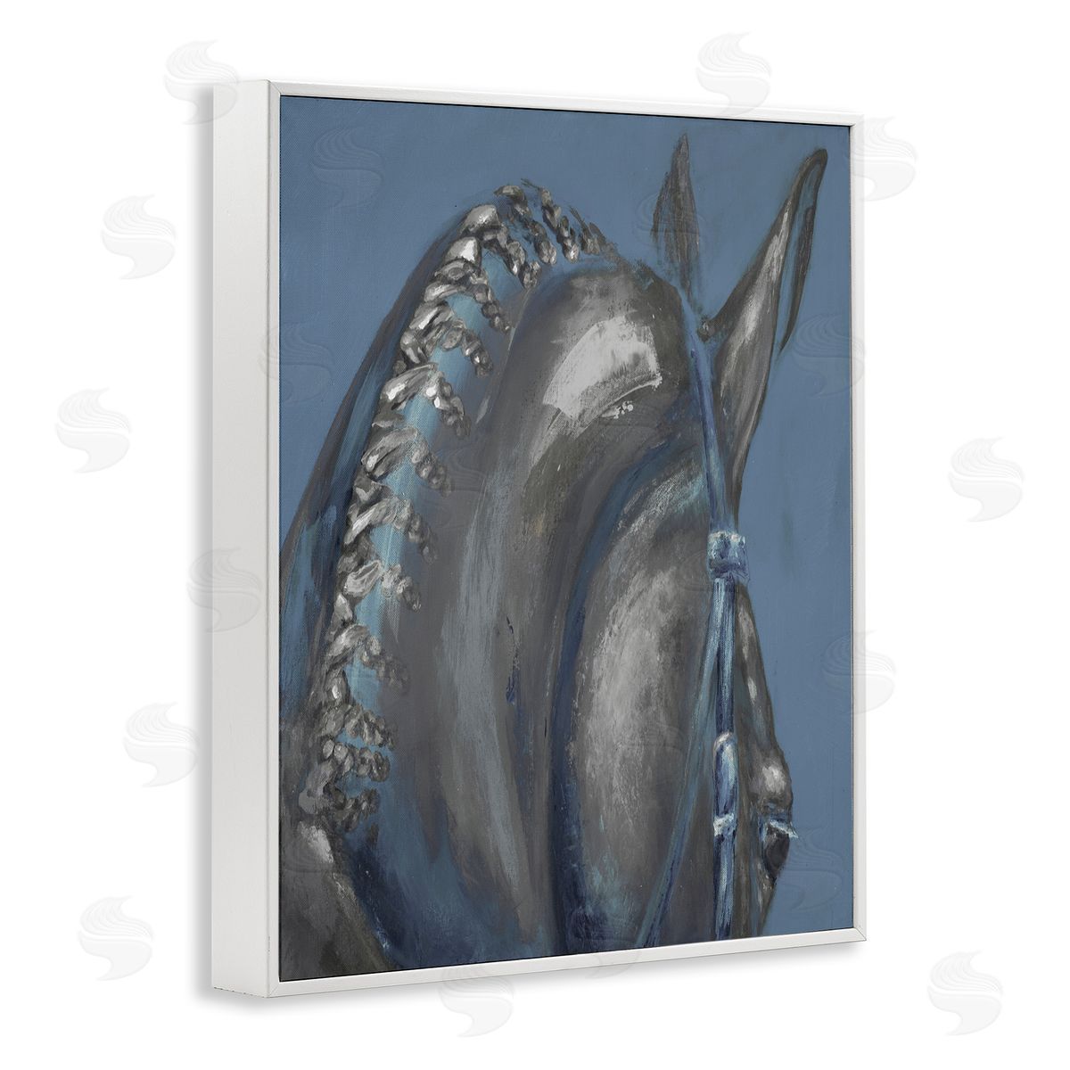 Dina D'Argo Horse Mane Portrait Blue Grey Hair Detail