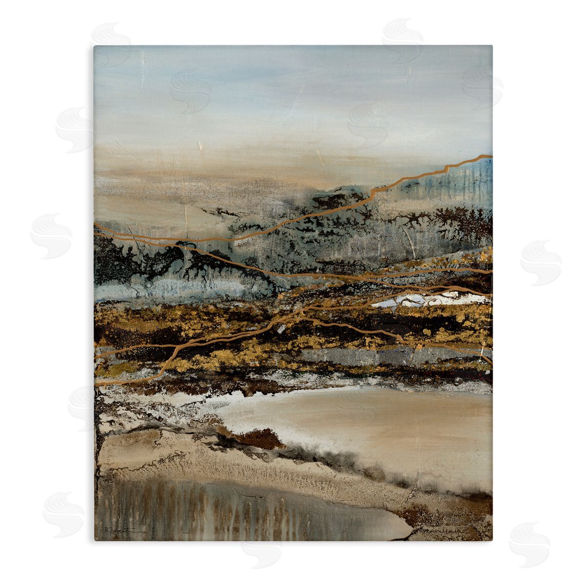 Ruth fr_sideomstein Abstract Snowy Mountain Range Detailed Linework