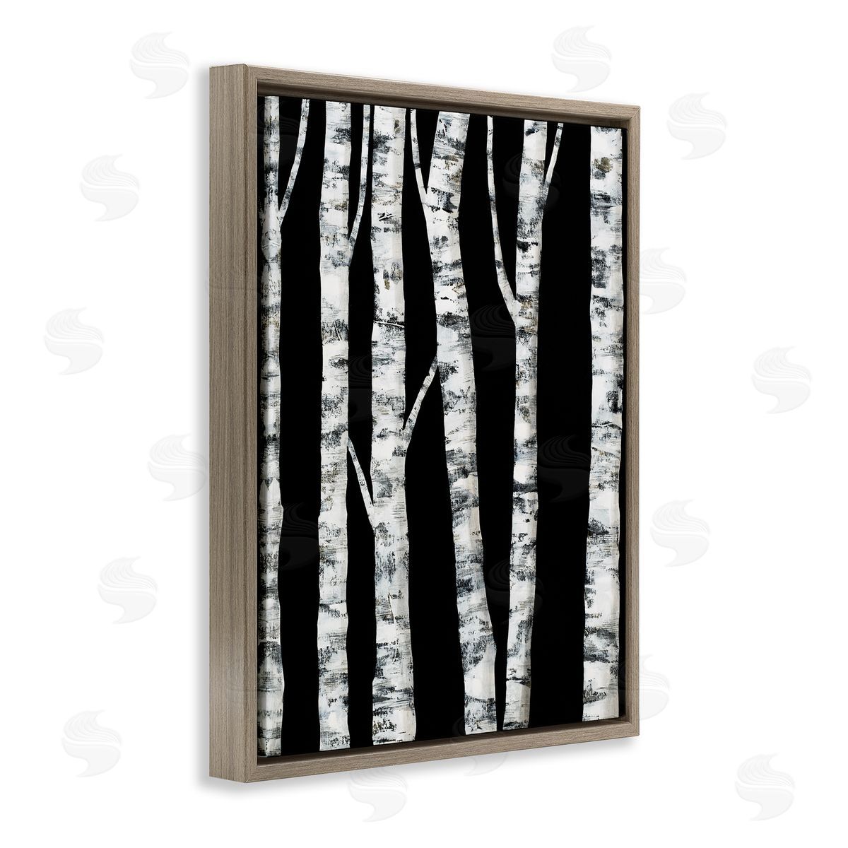Ruth fr_sideomstein Black White Modern Birch Trees Dark Forest
