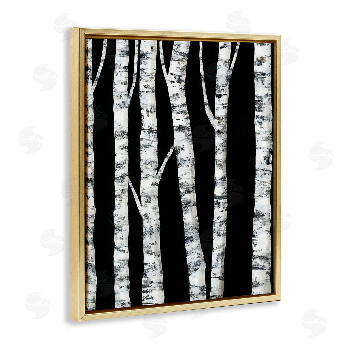 Ruth fr_sideomstein Black White Modern Birch Trees Dark Forest