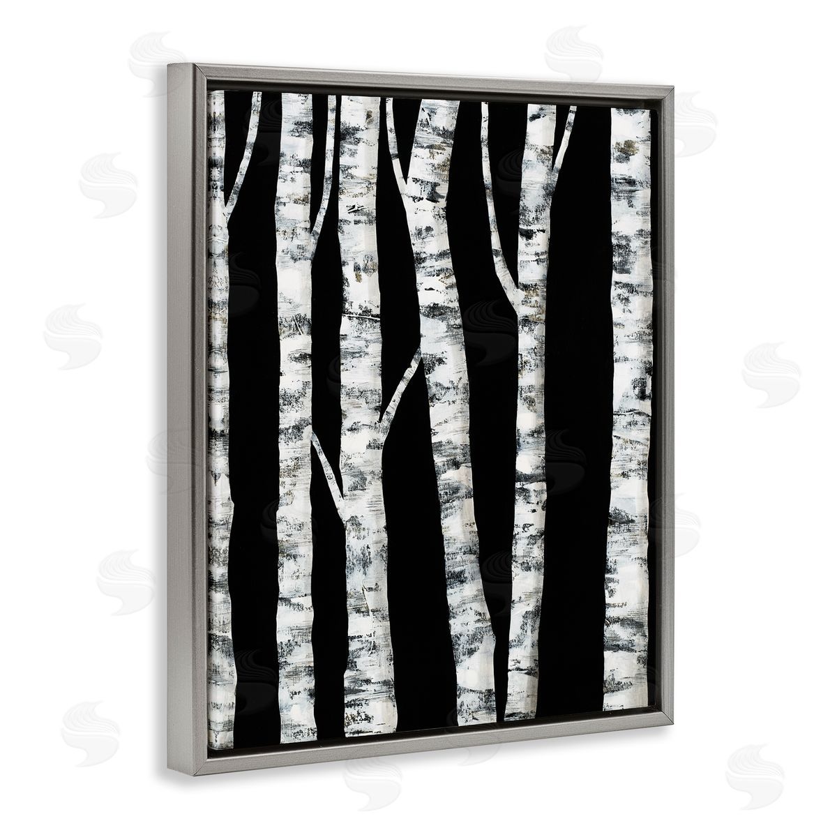 Ruth fr_sideomstein Black White Modern Birch Trees Dark Forest