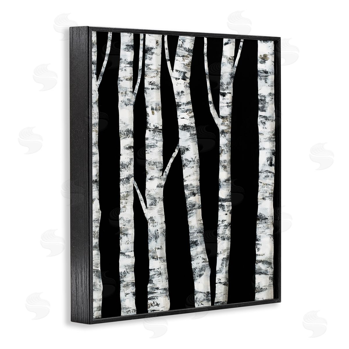 Ruth fr_sideomstein Black White Modern Birch Trees Dark Forest